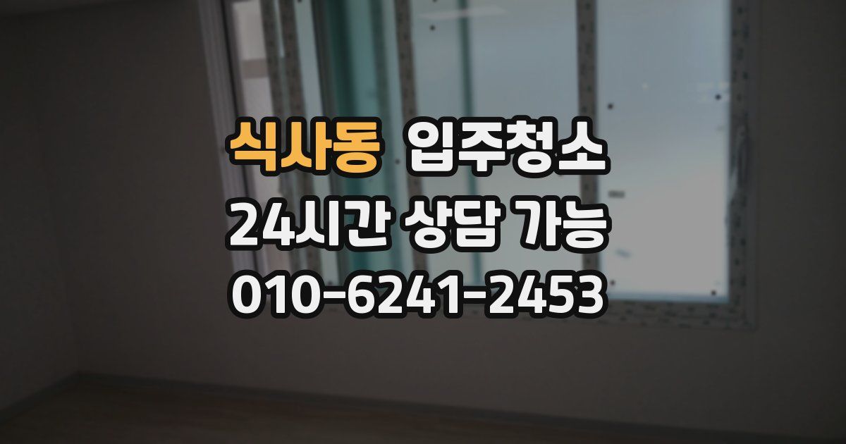 식사동 입주청소