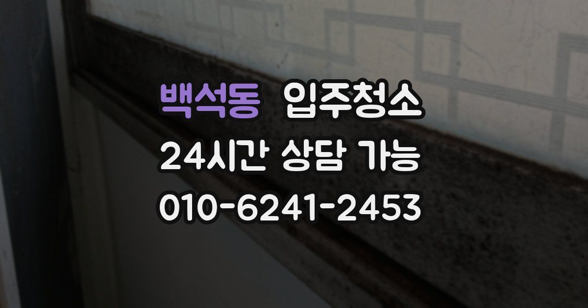 백석동 입주청소