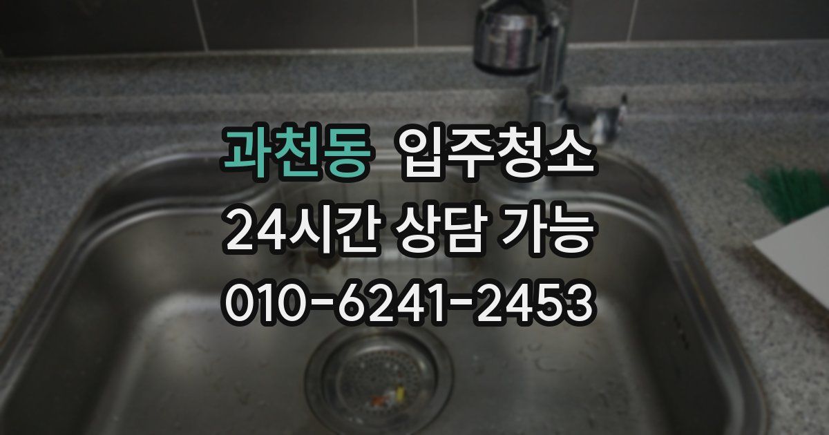 과천동 입주청소