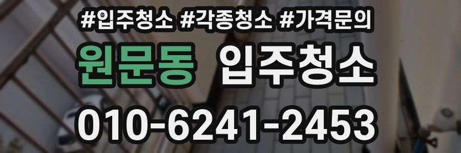 원문동 이사청소