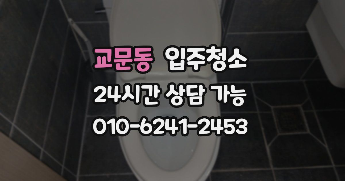 교문동 입주청소