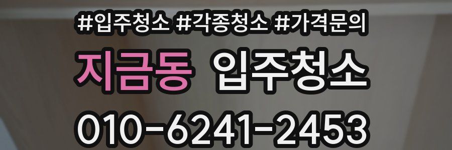 지금동 이사청소