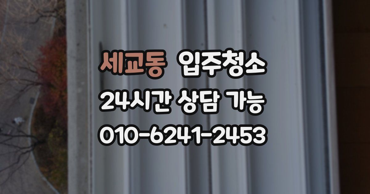 세교동 입주청소