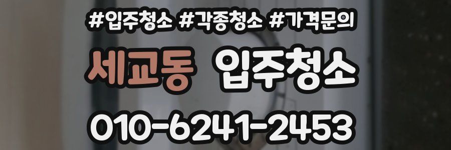 세교동 이사청소