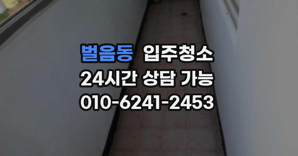 벌음동 입주청소