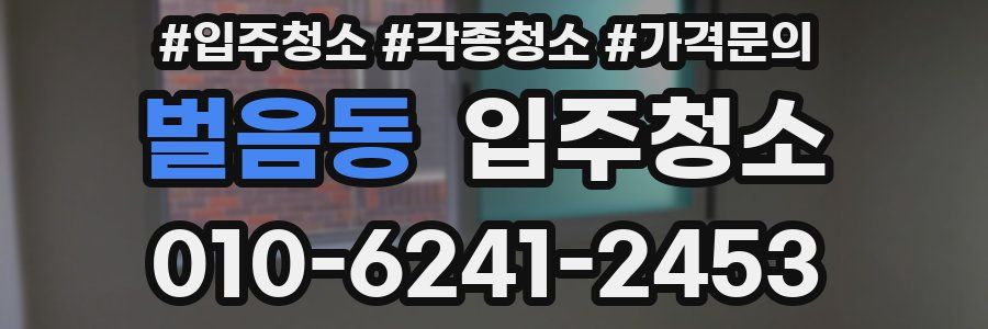 벌음동 이사청소