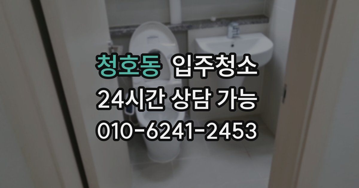 청호동 입주청소