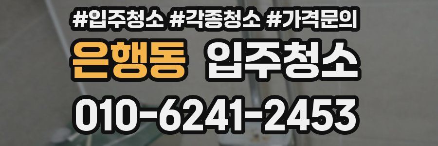 은행동 이사청소