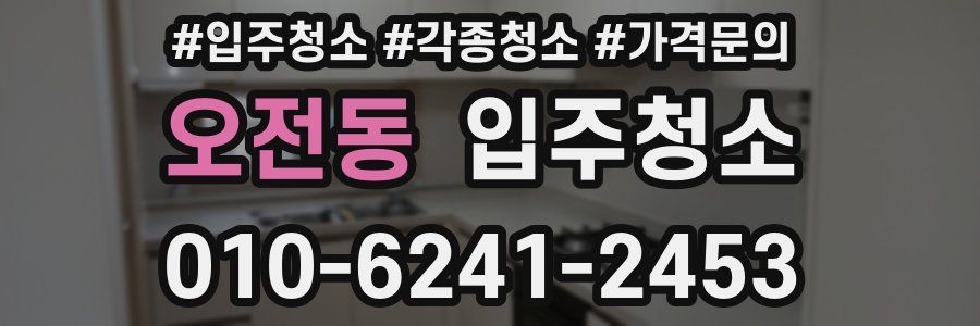 오전동 이사청소