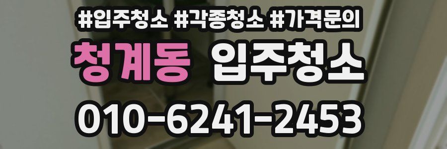 청계동 이사청소