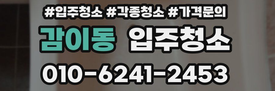 감이동 이사청소