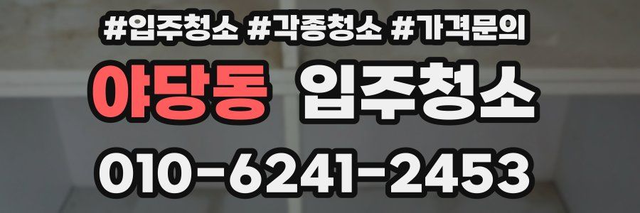 야당동 이사청소