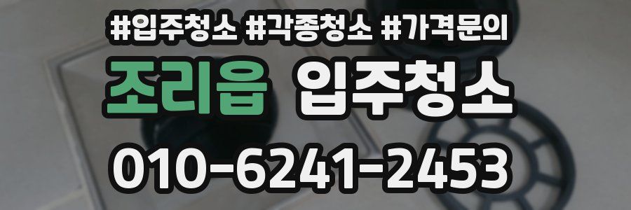 조리읍 이사청소