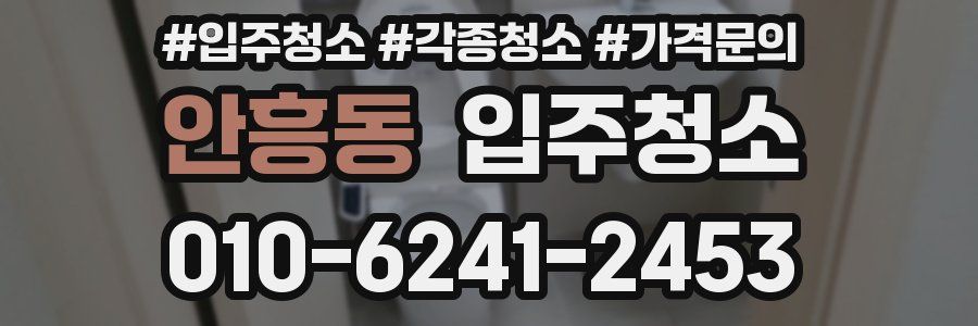 안흥동 이사청소