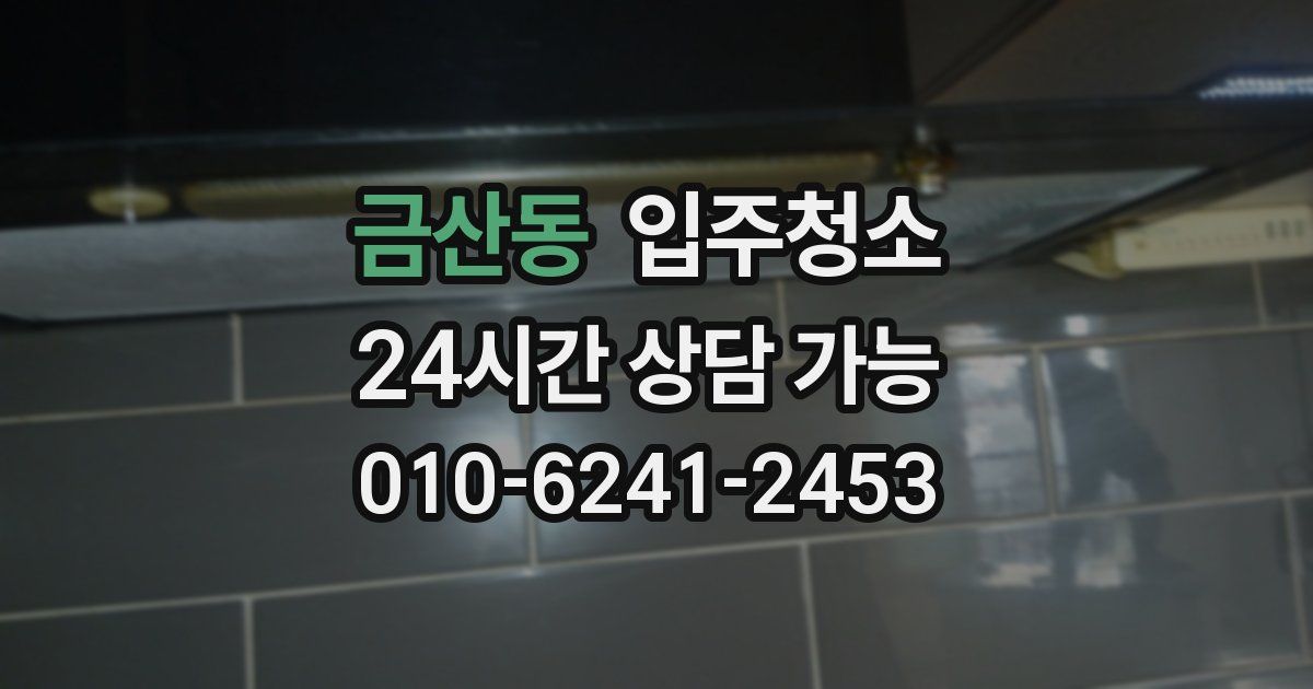 금산동 입주청소