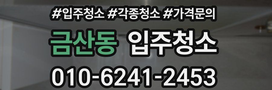 금산동 이사청소