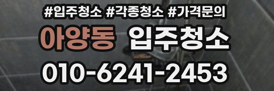 아양동 이사청소