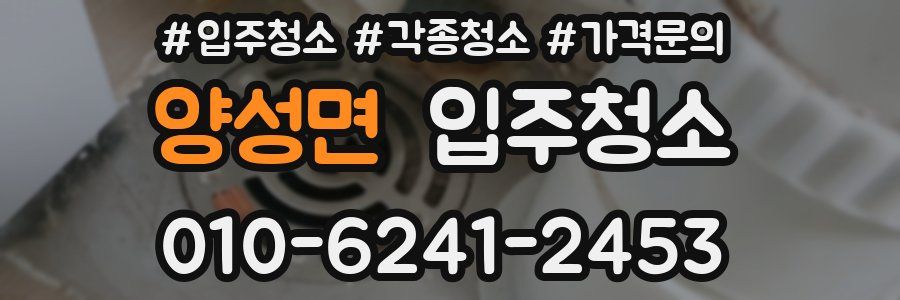 양성면 이사청소