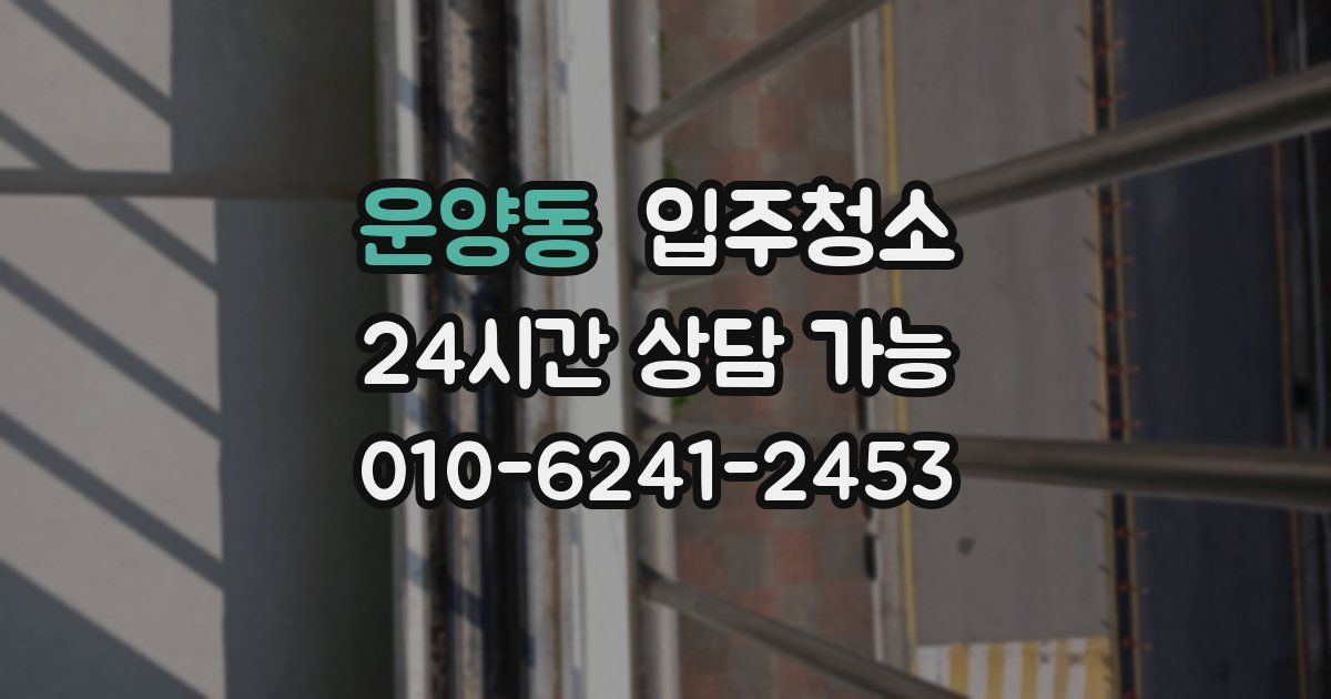 운양동 입주청소