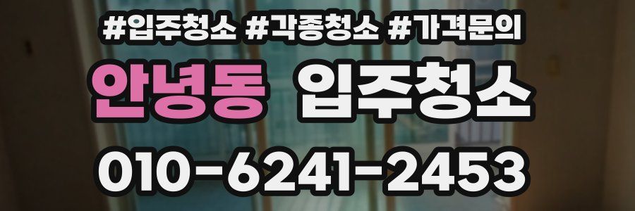 안녕동 이사청소