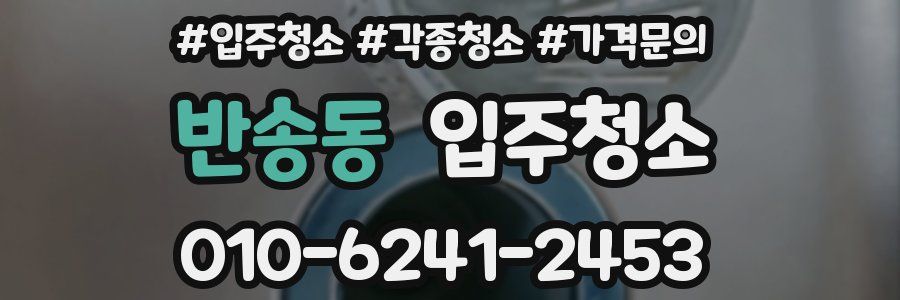 반송동 이사청소