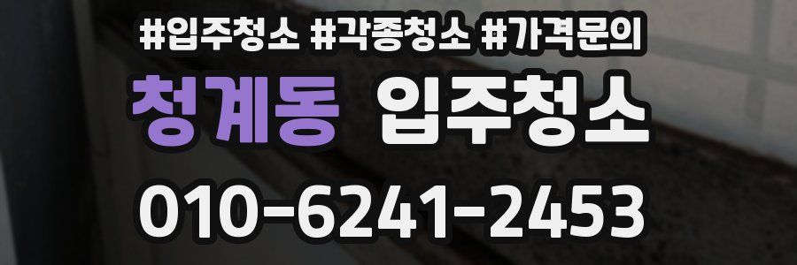 청계동 이사청소