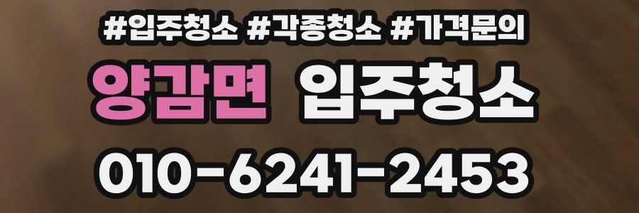 양감면 이사청소