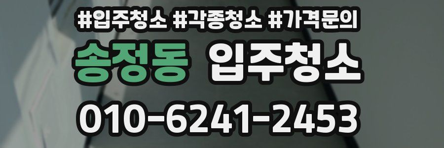 송정동 이사청소