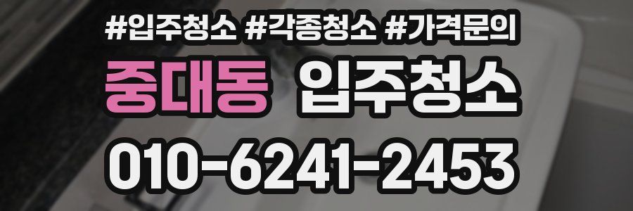 중대동 이사청소