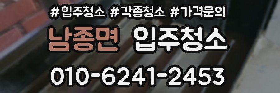 남종면 이사청소