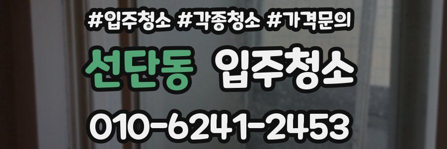 선단동 이사청소