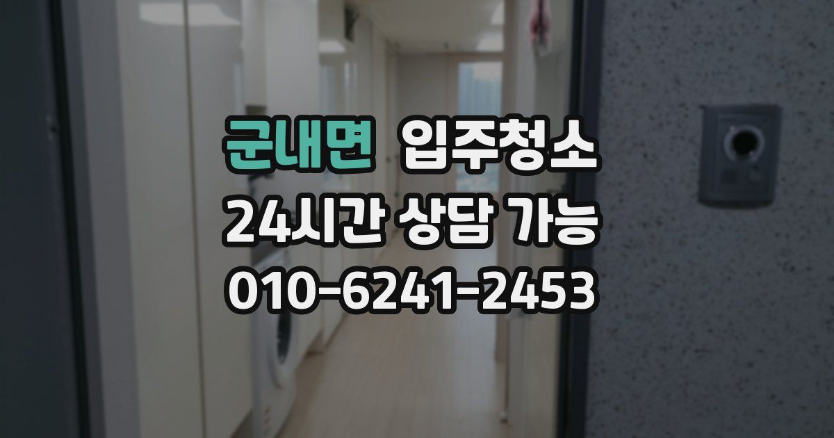 군내면 입주청소