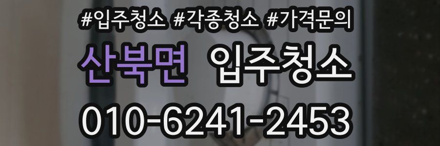 산북면 이사청소