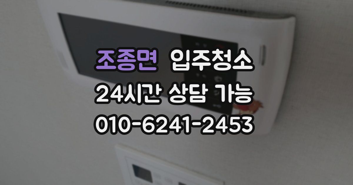 조종면 입주청소
