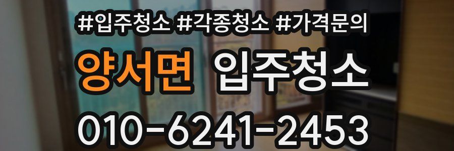 양서면 이사청소