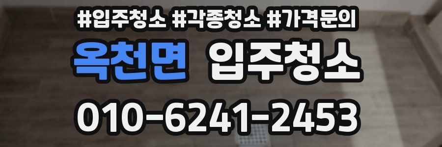 옥천면 이사청소