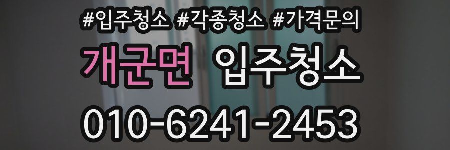 개군면 이사청소