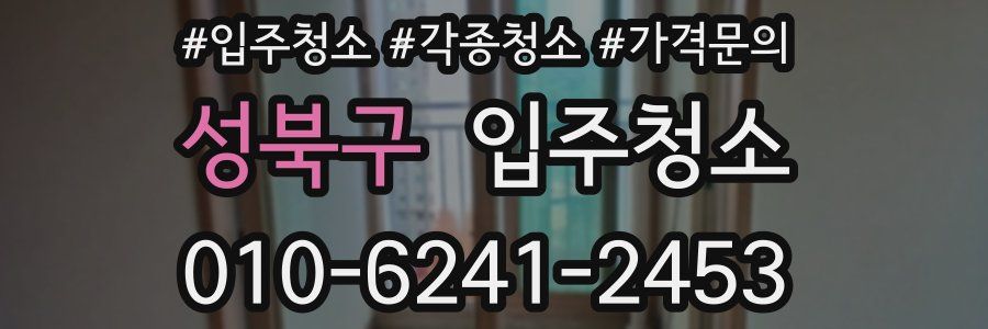 성북구 이사청소