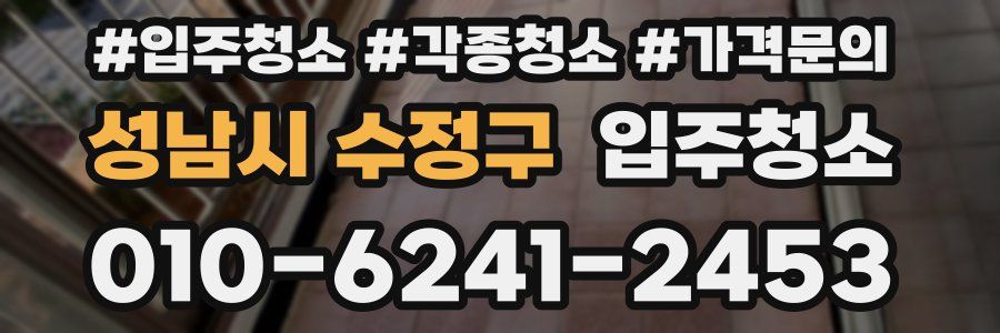 성남시 수정구 이사청소
