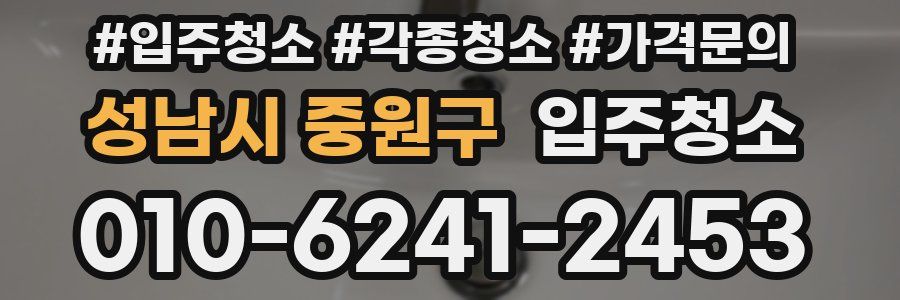 성남시 중원구 이사청소