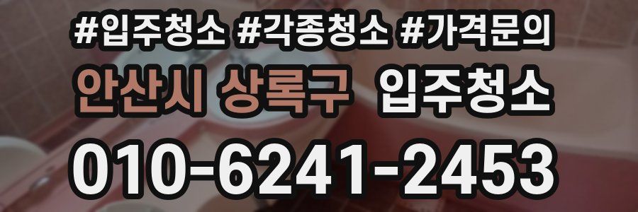 안산시 상록구 이사청소