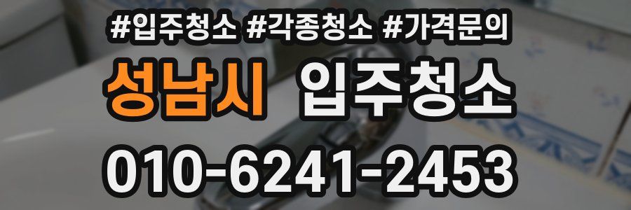 성남시 이사청소