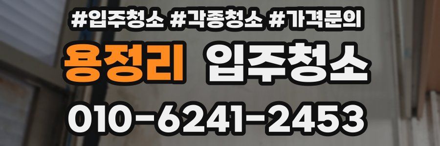 용정리 이사청소