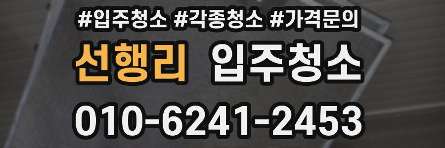 선행리 이사청소