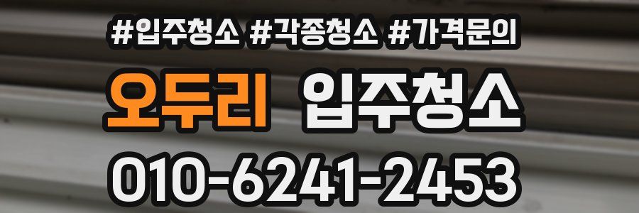 오두리 이사청소