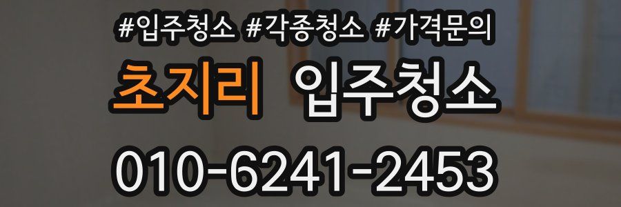 초지리 이사청소