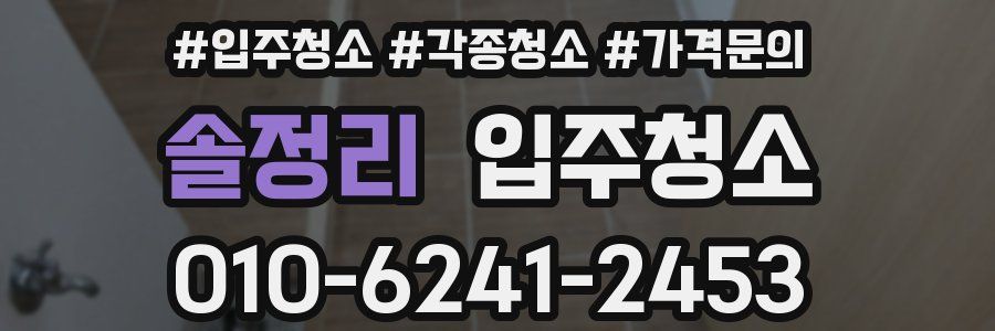 솔정리 이사청소