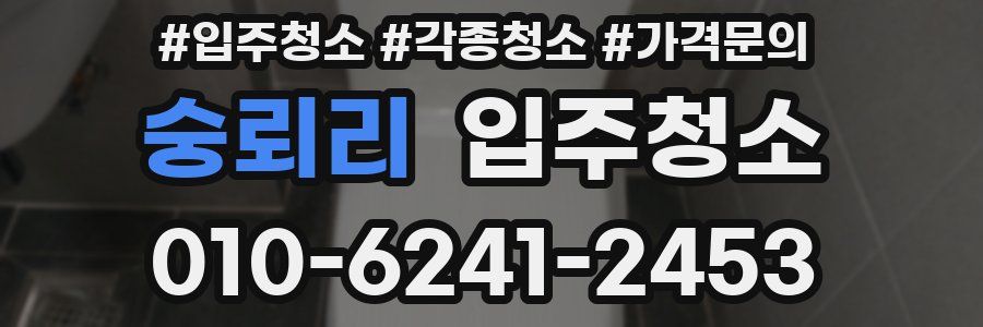 숭뢰리 이사청소