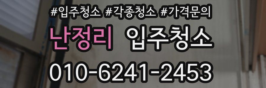 난정리 이사청소