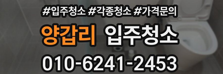 양갑리 이사청소